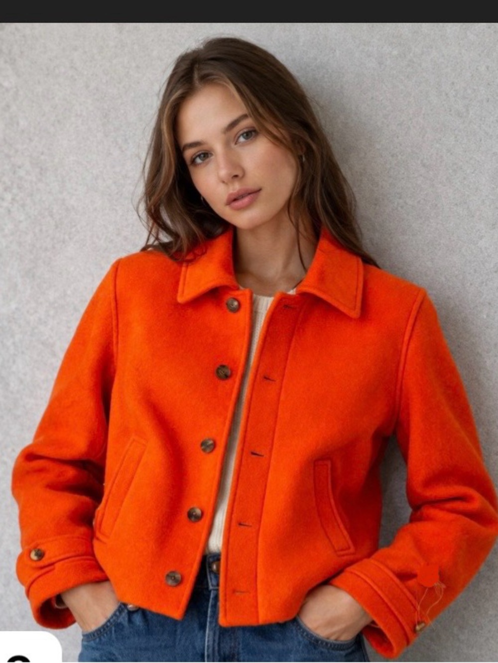 VTG Ralph Lauren Purple Label Jacket Cashmere Wool Orange Coat Made in USA $3K